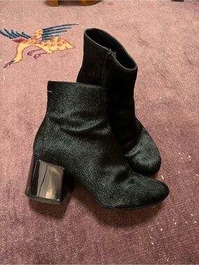 MM6 maison margiela calf hair boots